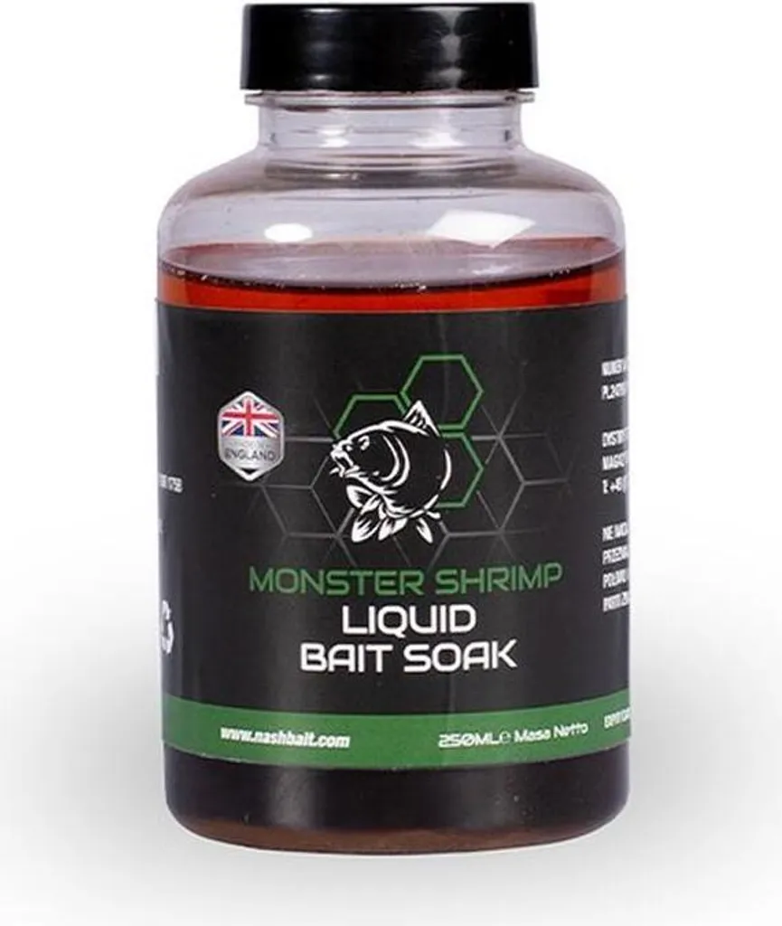 Solution Nash Monster Shrimp 250ml pour Poissons Difficiles et Méfiants