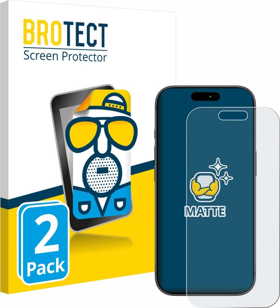 2x BROTECT Schutzfolie für Apple iPhone 17 Pro Displayschutz Displayschutzfolie Folie Matt Entspiegelungsfolie