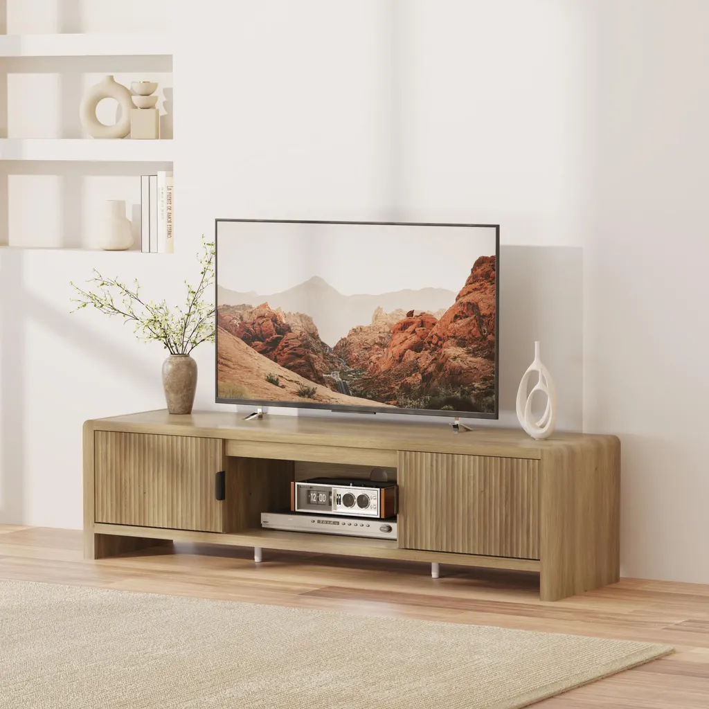 Mobile TV Lukkodso Rovere 150cm: Design Moderno con 2 Ante e Vani
