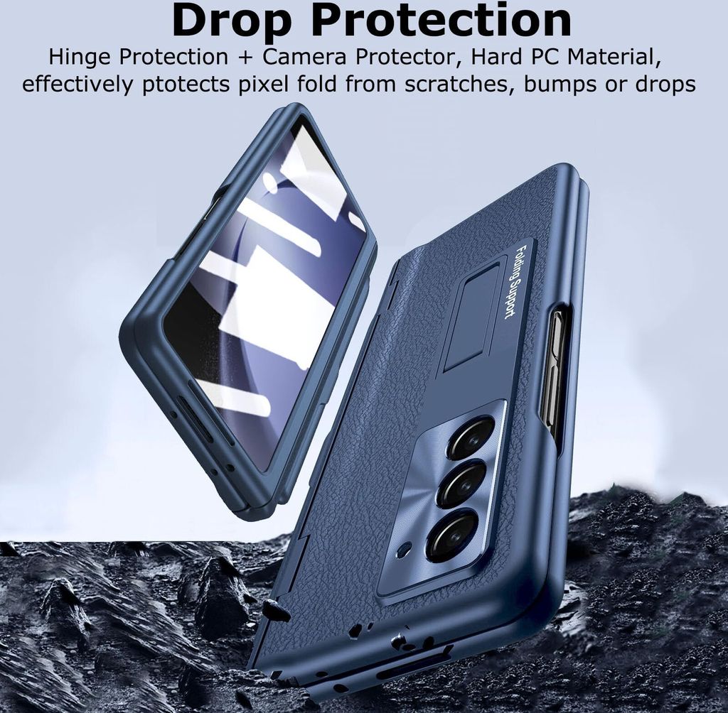 Pouzdro na Samsung Galaxy Z Fold 6 Tvrdého kožené pouzdro s Obrázek produktu 4