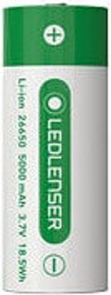 A product shot of a rechargeable battery.