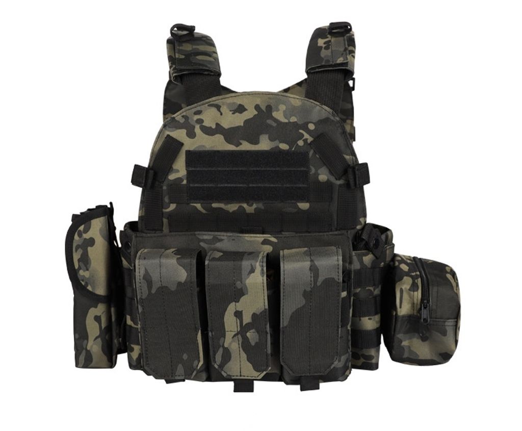 VOJENSKÁ TAKTICKÁ VESTA 600D MOLLE LOADERS Black Camo Obrázek produktu 