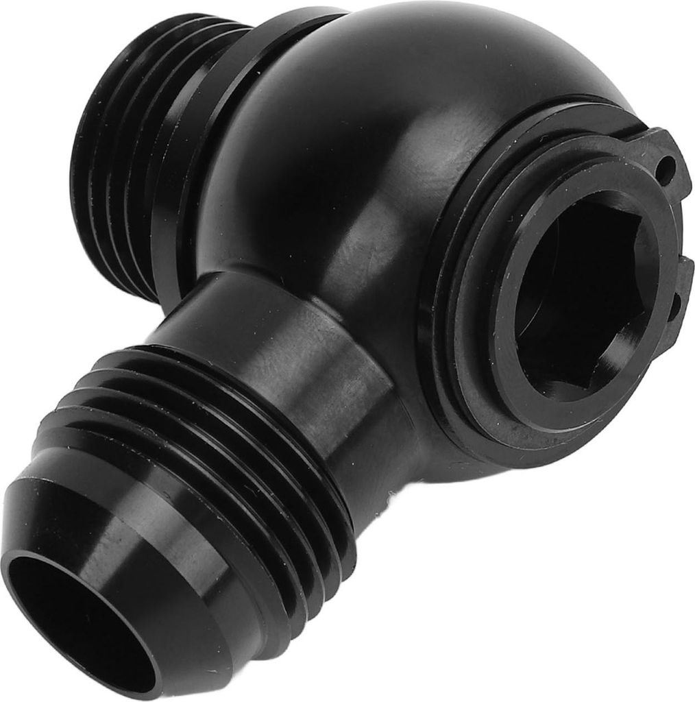 AN-10 auf 1/2 Zoll BSP Banjo-Adapter, passend für Aluminiumlegierung, schwarz, hohe Tragfähigkeit