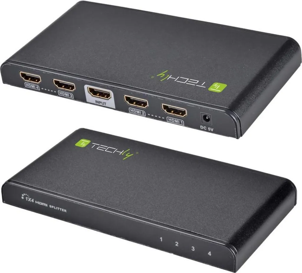 Splitter HDMI 3D Techly boîtier de répartition 4K UHD quatre voies - 11
