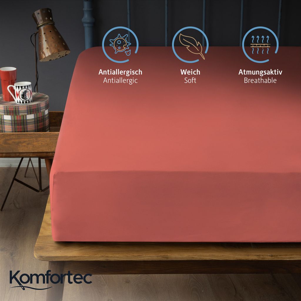 Komfortec Spannbettlaken 160x200 cm, Bettlaken Produktbild 1