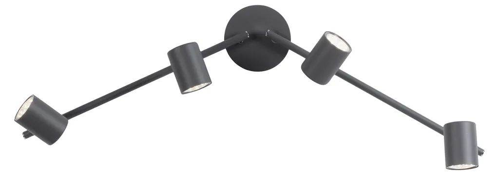 Luminaire plafonnier LED spots rotatifs anthracite hauteur 16 cm - 8