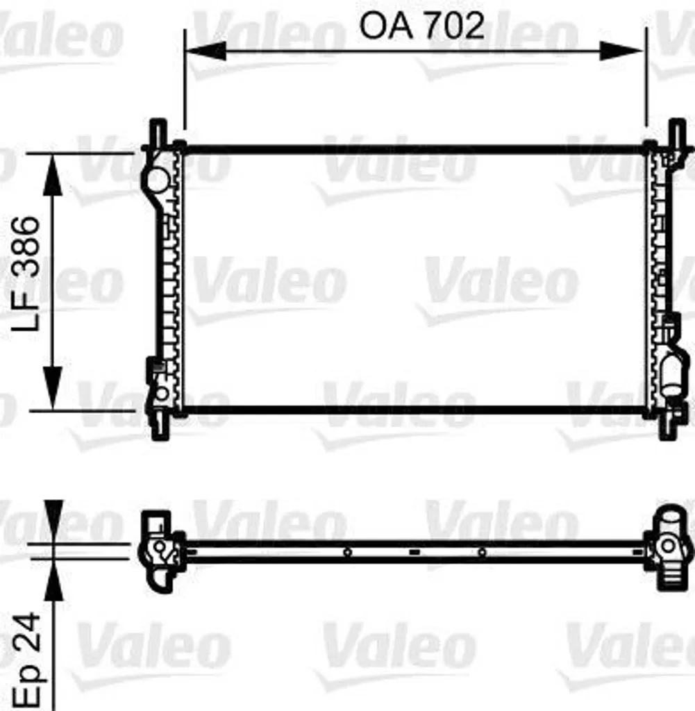 Radiateur de refroidissement moteur pour Transit Connect - Valeo 735167