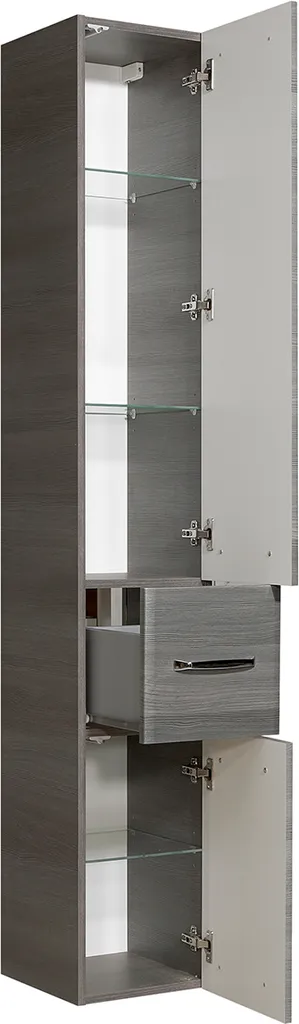 Rangement vertical salle de bain graphite 30x185 cm série Abelica I
