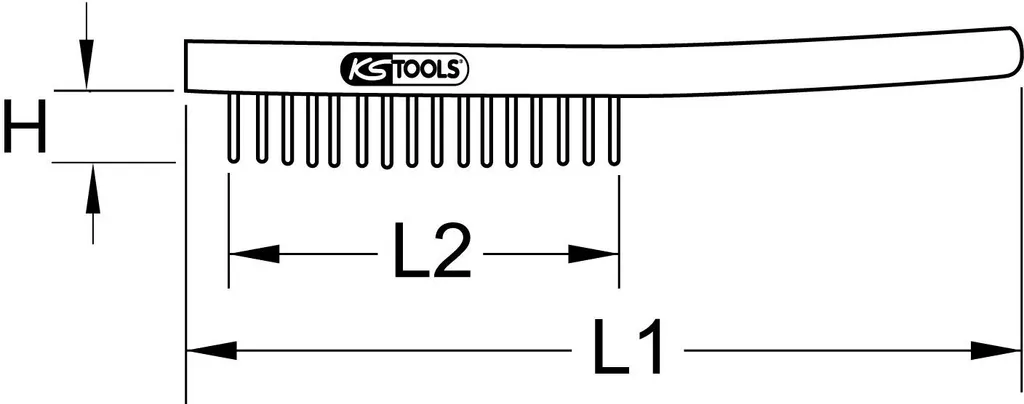 KS TOOLS BRONZEplus spazzola a mano in bronzo stagnato filo ondulato 4 file - 963.9585