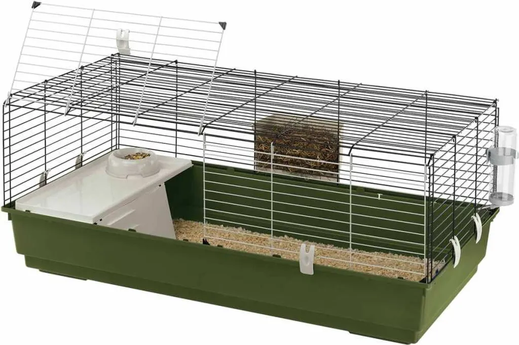Cage à lapins Rabbit 120 Ferplast - Finies les projections de litière !