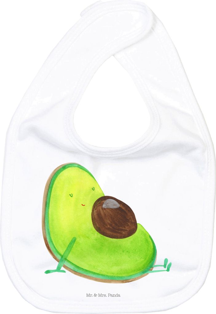 Mr. & Mrs. Panda Lätzchen Avocado Schwangerschaft - Weiß - Geschenk, Sabberlätzchen, Gesund, Für Babys, Geburt, Liebe, Babyparty, Wunder, Schla...