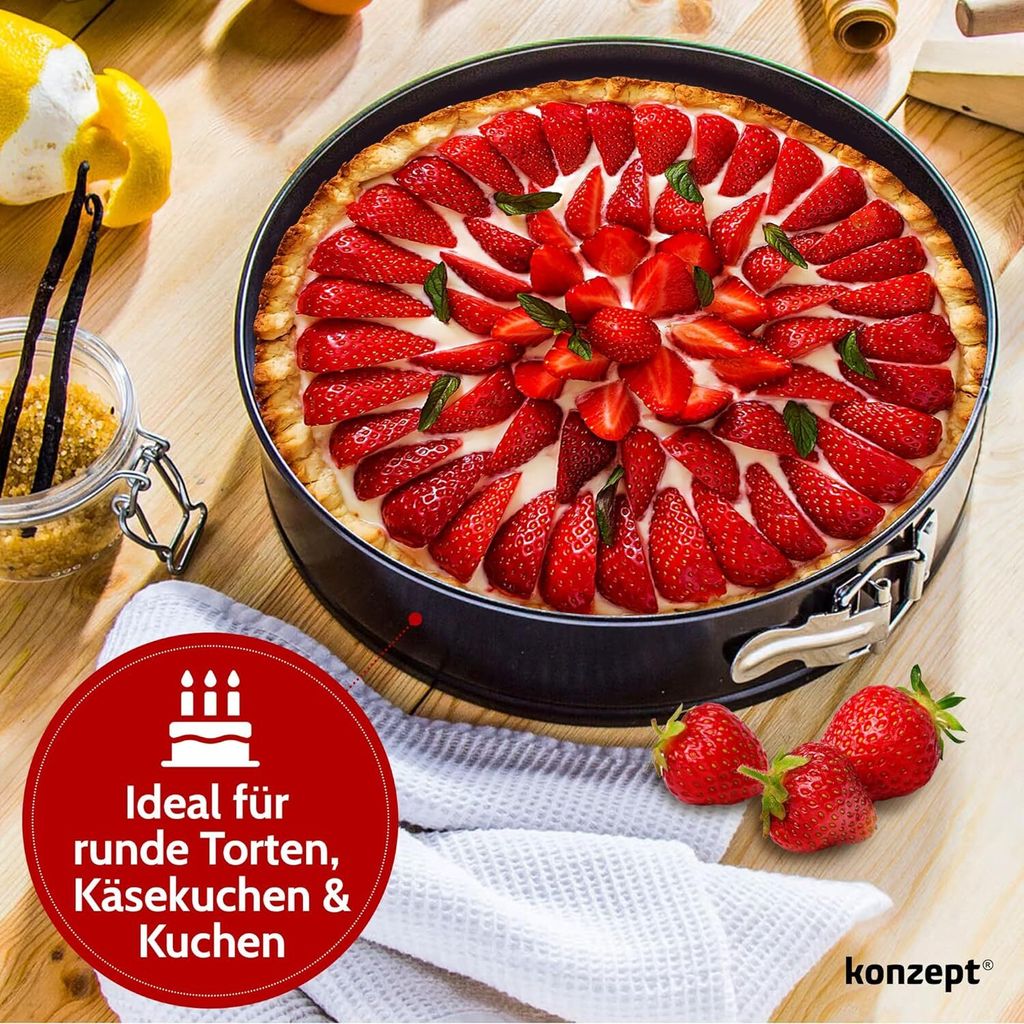 KONZEPT Backform 26cm Springform, Kuchenform Rund mit Produktbild 4