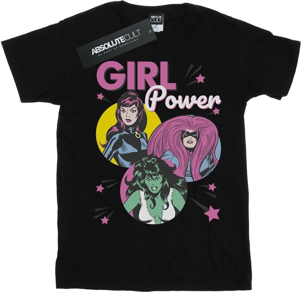 Marvel Comics - "Girl Power" T-Shirt für Herren BI37682 (XL) (Schwarz)