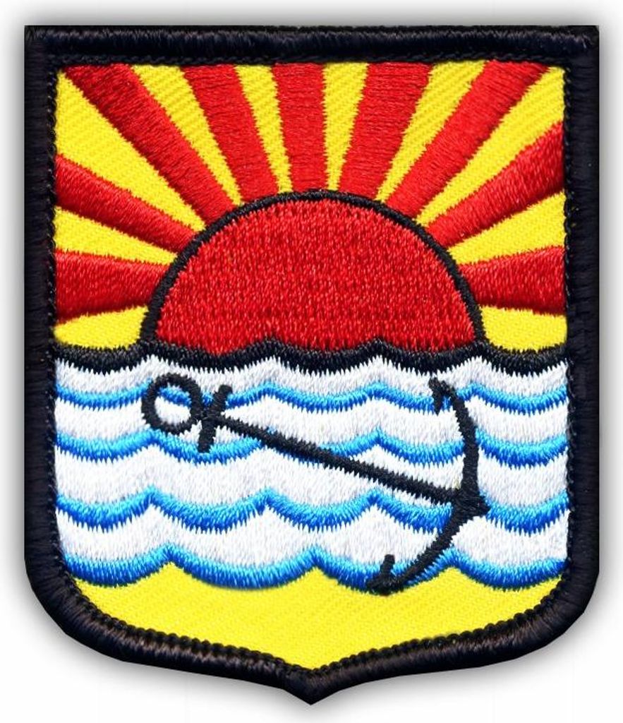 Patchion: Wappen der Stadt Miedzyzdroje (klein) – zum Aufnähen – besticktes Abzeichen/Emblem