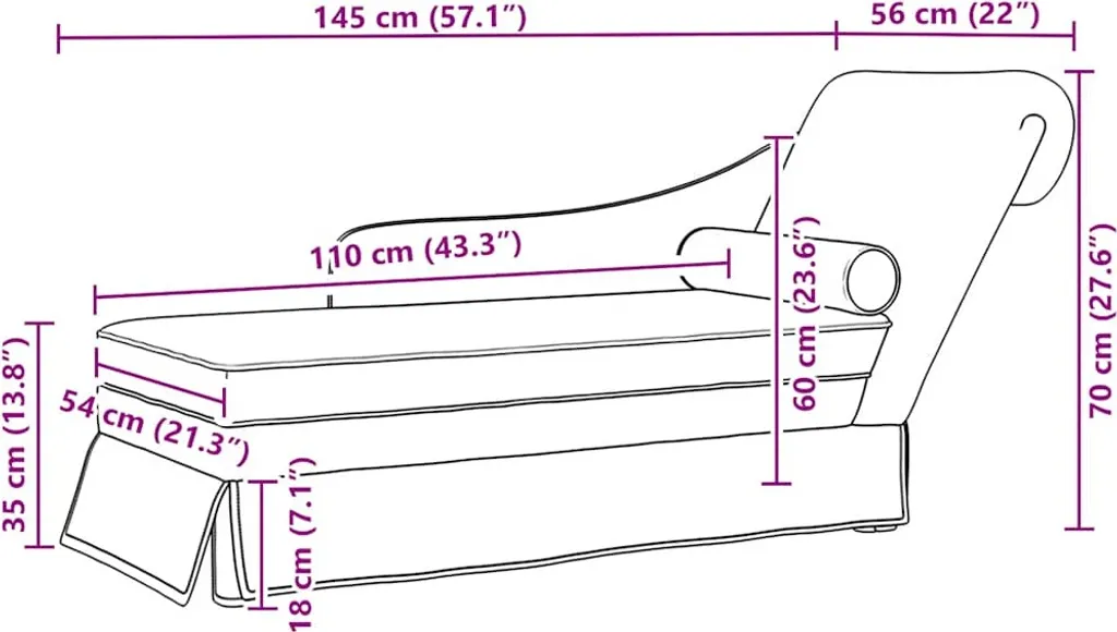 Chaise Longue vidaXL Blu Velluto - Il tuo Nuovo Rifugio di Stile - 7