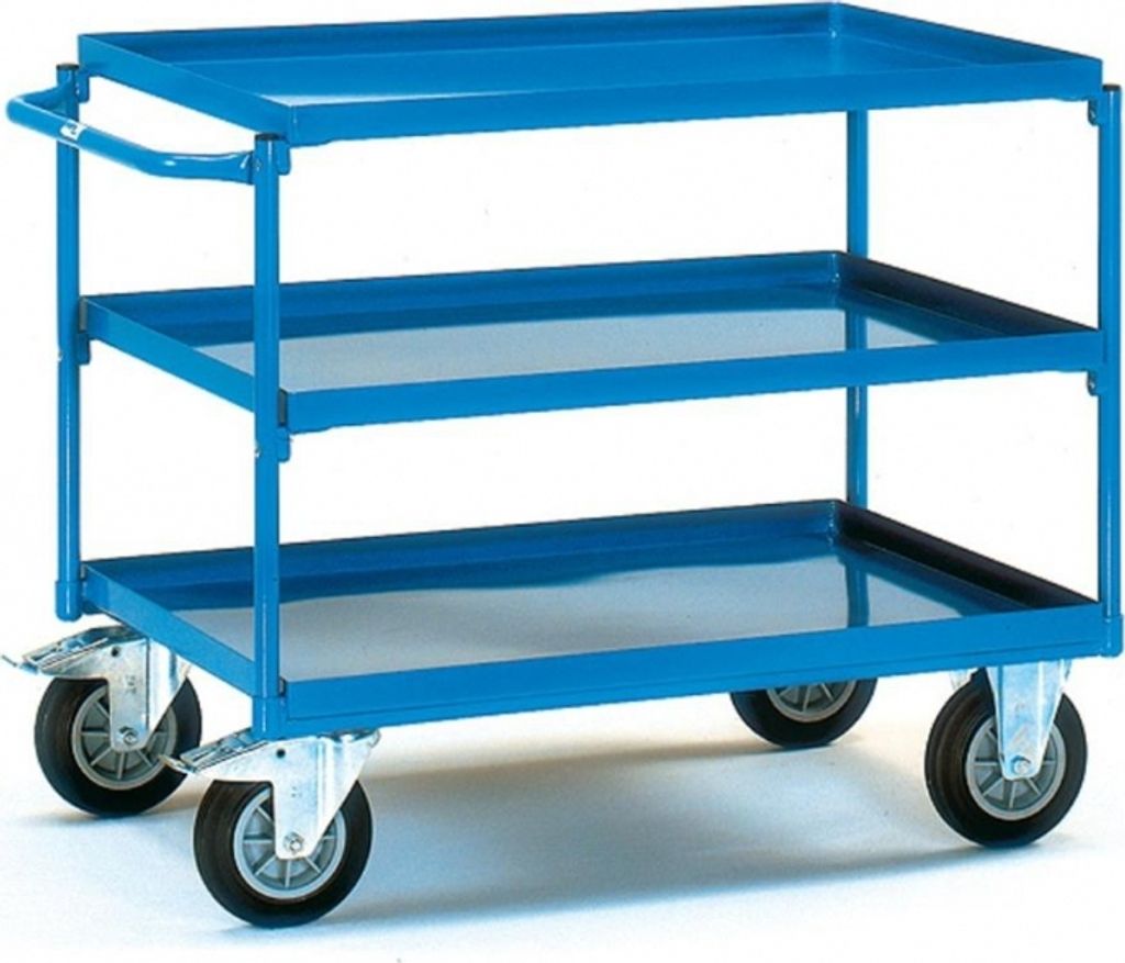 fetra 4830, Stahl, Regalwagen, Blau, 400 kg, 4 Rad/Räder, 16 cm