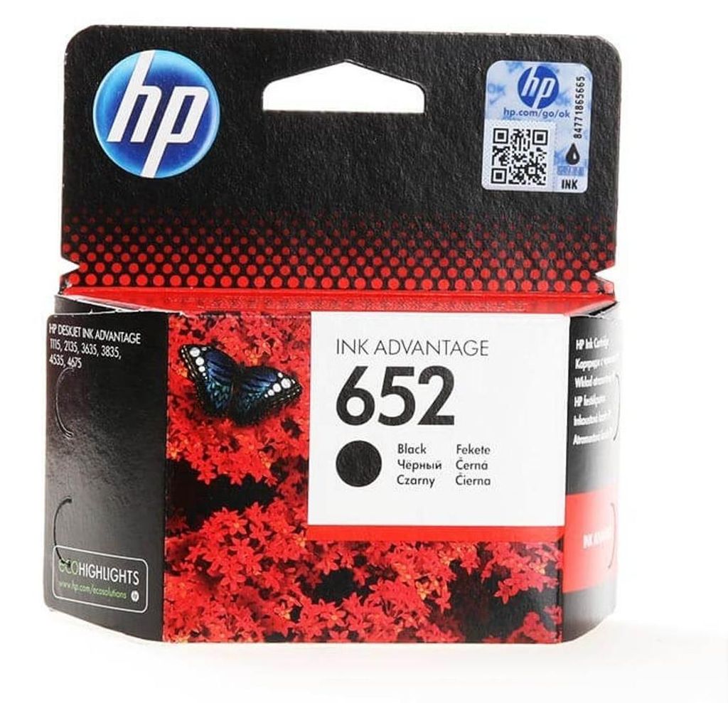 HP 652 F6V25AE Schwarz  Original Tinte 360 Seiten Produktbild 