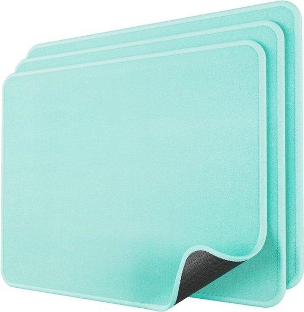 Grüne Mausmatten, 3 Stück Mausmat mit genähten Rändern, 275 x 215 mm wasserdichte Gaming-Mausmat mit antislip Gummiunterseite, langlebige Mausm...