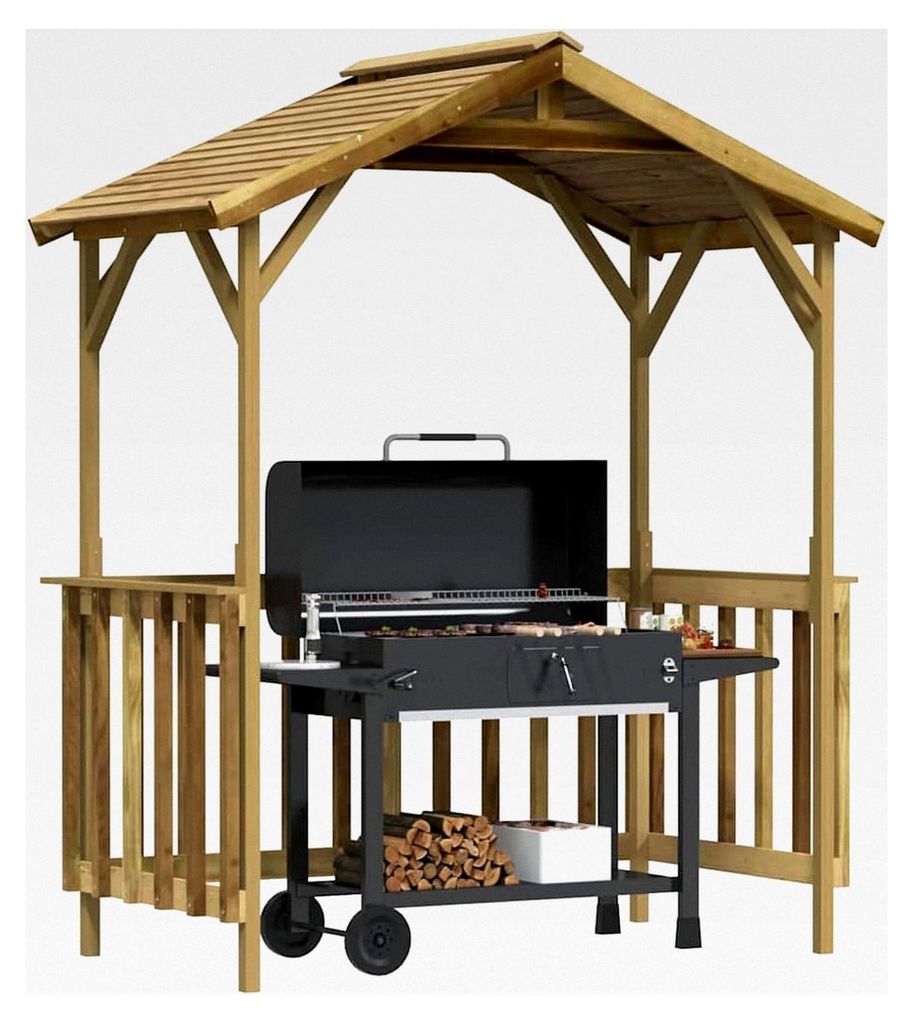 Grillpavillon aus imprägniertem Kiefernholz 163,5x93x210 cm