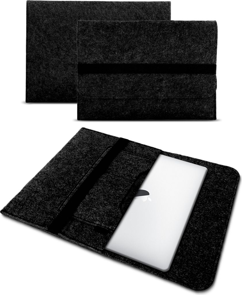 Sleeve Hülle für Apple MacBook Pro 16 Tasche Filz Notebook Cover 16 Zoll CaseFarbe:Dunkel Grau