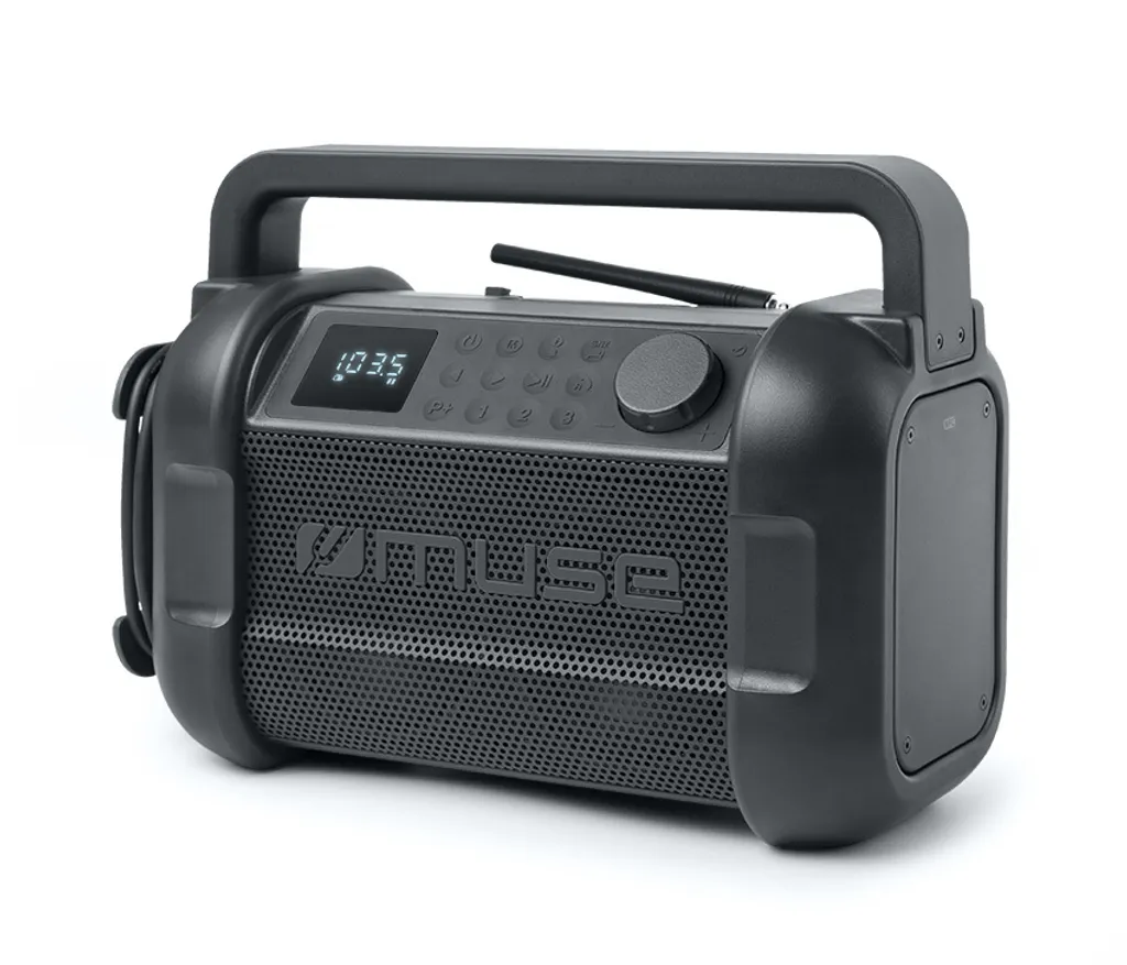 Muse M-928 FB Radio Enceinte Bluetooth Étanche Noire avec Connexion Sans Fil