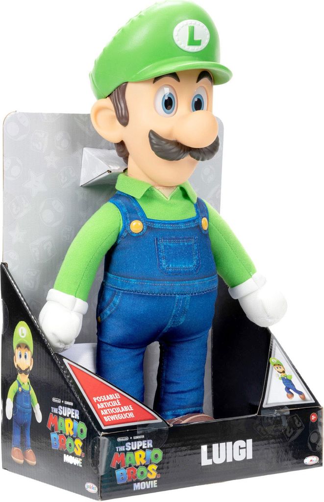 Nintendo Super Mario Movie Roto Plsch Luigi, 35 cm Produktbild 