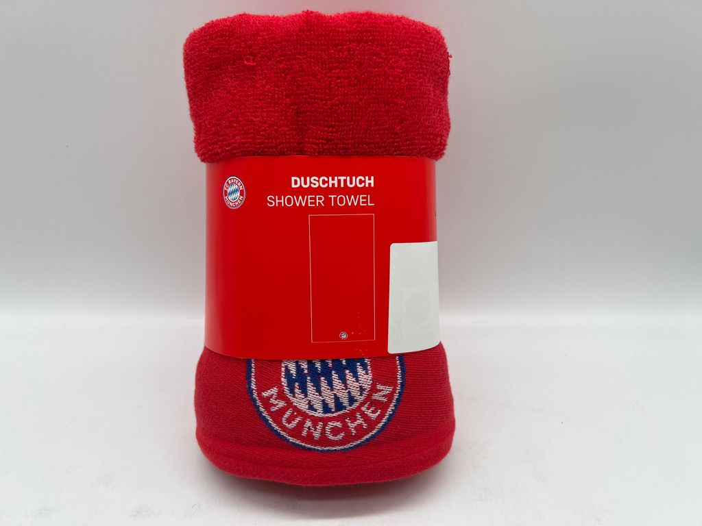 FC Bayern München Duschtuch rot Logo Handtuch Badetuch 70 x Produktbild 