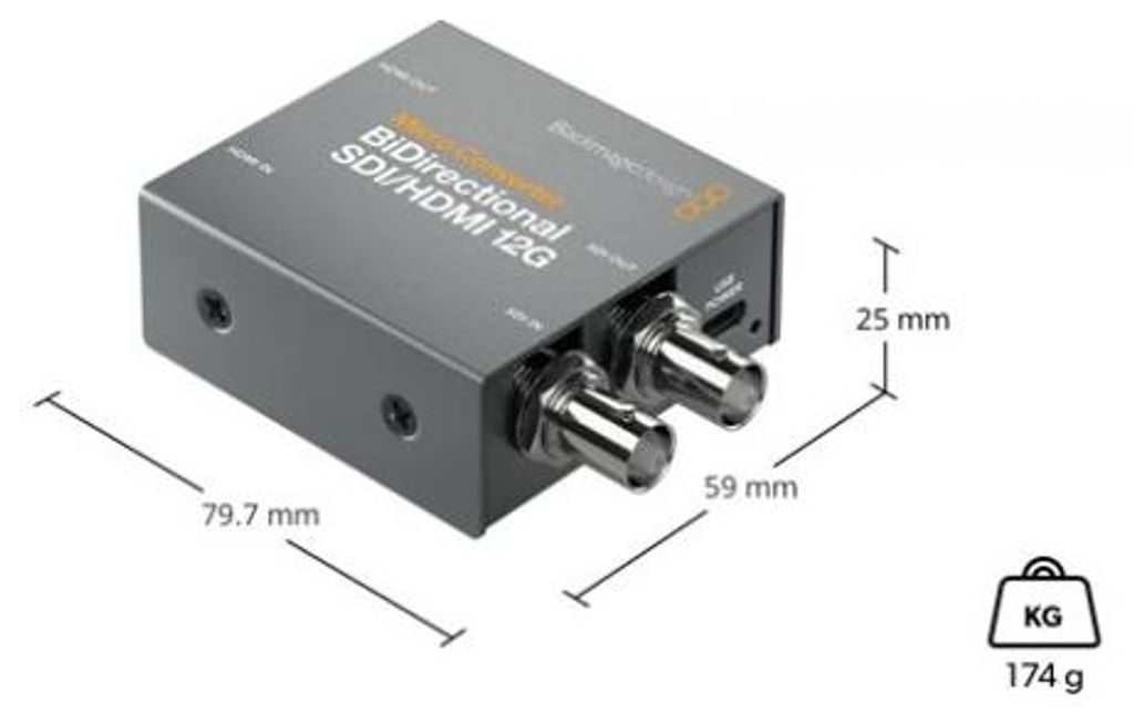 Blackmagic Design CONVBDC/SDI/HDMI12G, Aktiver Videokonverter, Grau, Windows 10, Mac OS X 10.15 Catalina, Mac OS X 11.0 Big Sur, 720p, 1080i, 1080p...