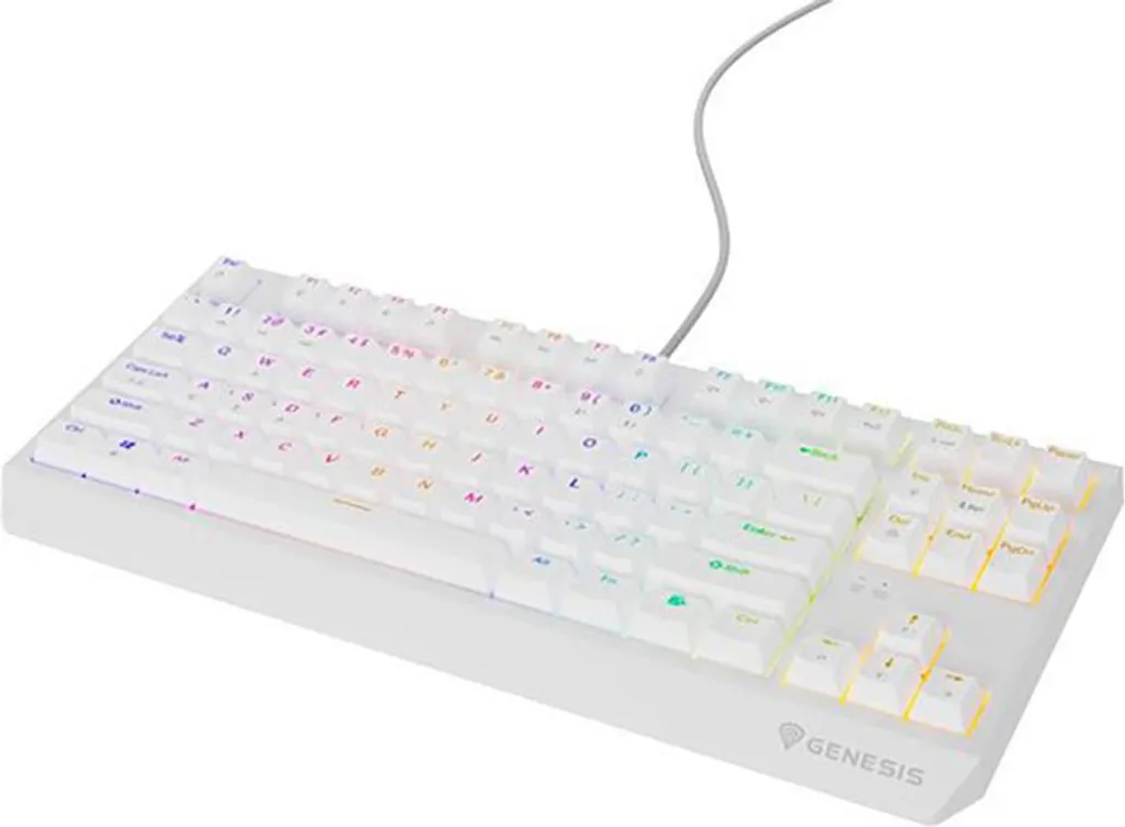 Clavier Gaming Compact Genesis Thor 230 TKL Blanc pour Setup Gaming - 2