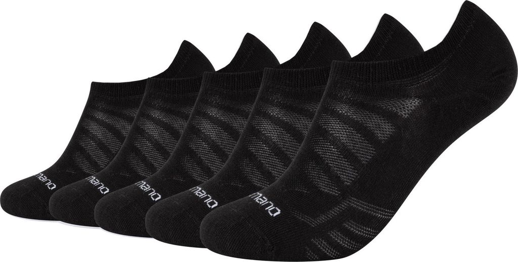 Camano Uni-Sneaker-Socken 5 Paar schwarz 39 - 42