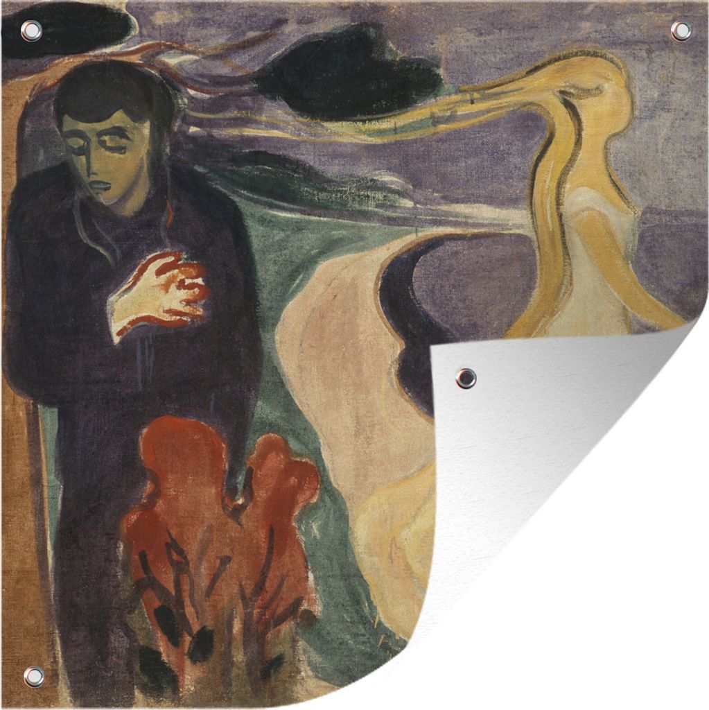 MuchoWow 50x50 cm Outdoor-Poster Gartendeko Sichtschutz Garten Poster für den Garten Trennung - Edvard Munch