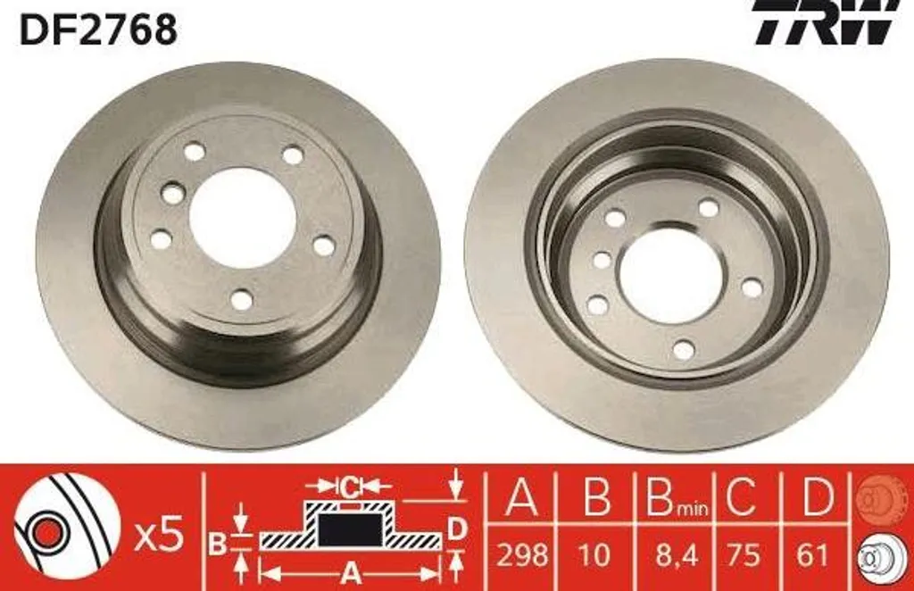 Remplacement disque de frein BMW Série 5 E39 - TRW DF2768 Fiabilité