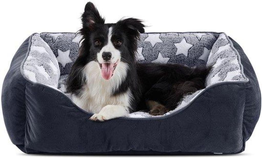 Hundebett für kleine Hunde, Waschbar, Antislip, weiches Hundebett mit aufstehenden Rändern, Hundekissen für Hunde und Katzen, M, 63 x 53 x 20 cm...