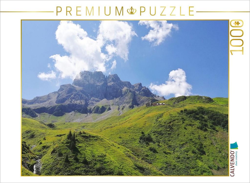 CALVENDO Puzzle Aufstieg zur Kemptner Hütte | 1000 Teile Lege-Größe 64x48cm Foto-Puzzle für glückliche Stunden