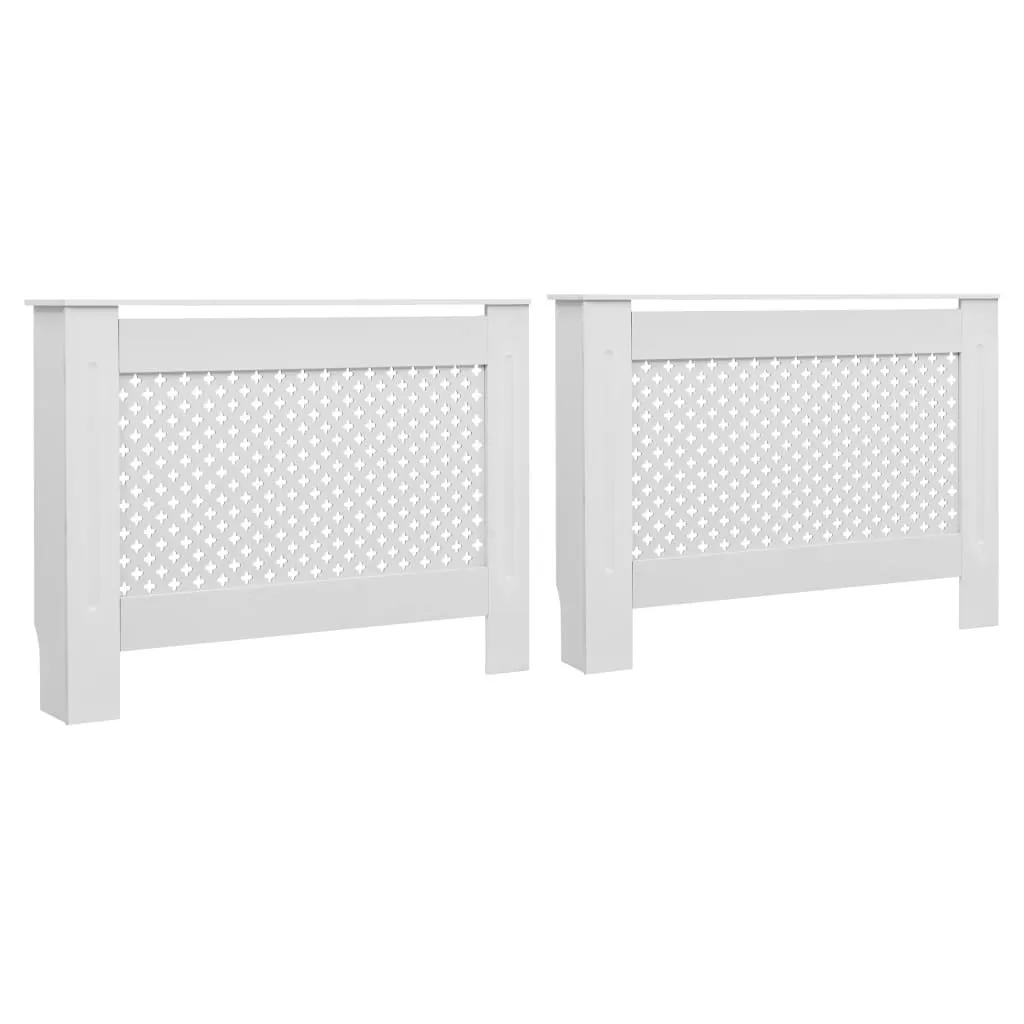Cacher un radiateur avec élégance : lot de 2 habillages MDF blanc 112 cm