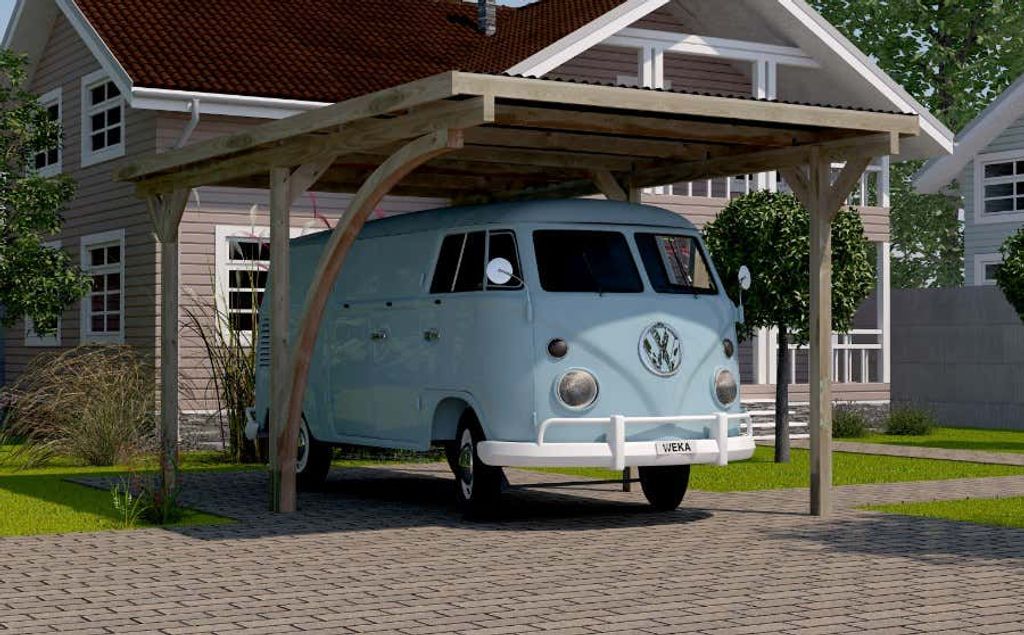 WEKA Einzelcarport 606 Gr.1 aus Holz Carport Unterstand Produktbild 