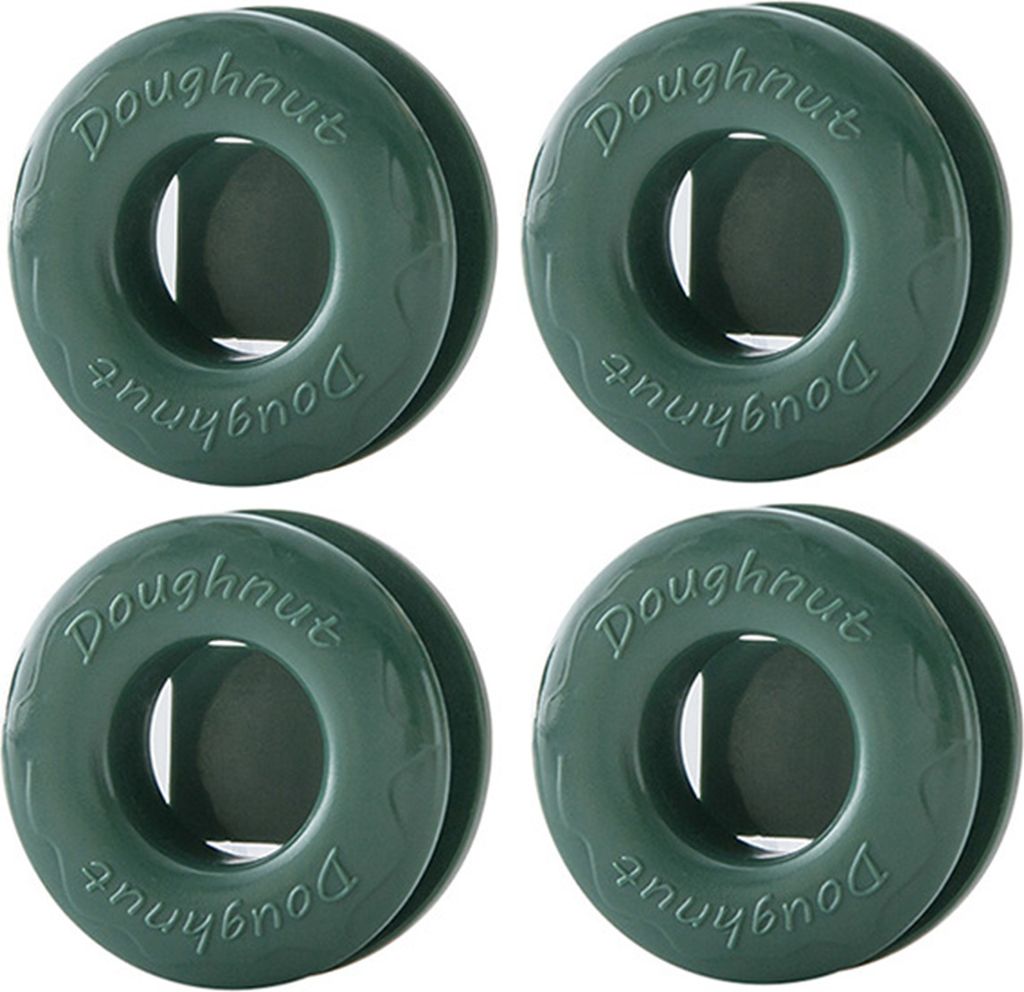 4pcs nadelfreie Runde Bettdecke Cover Clip ABS umweltfreundliche Decken Verschluss für Babyzimmer-Dunkelgrüne Runde