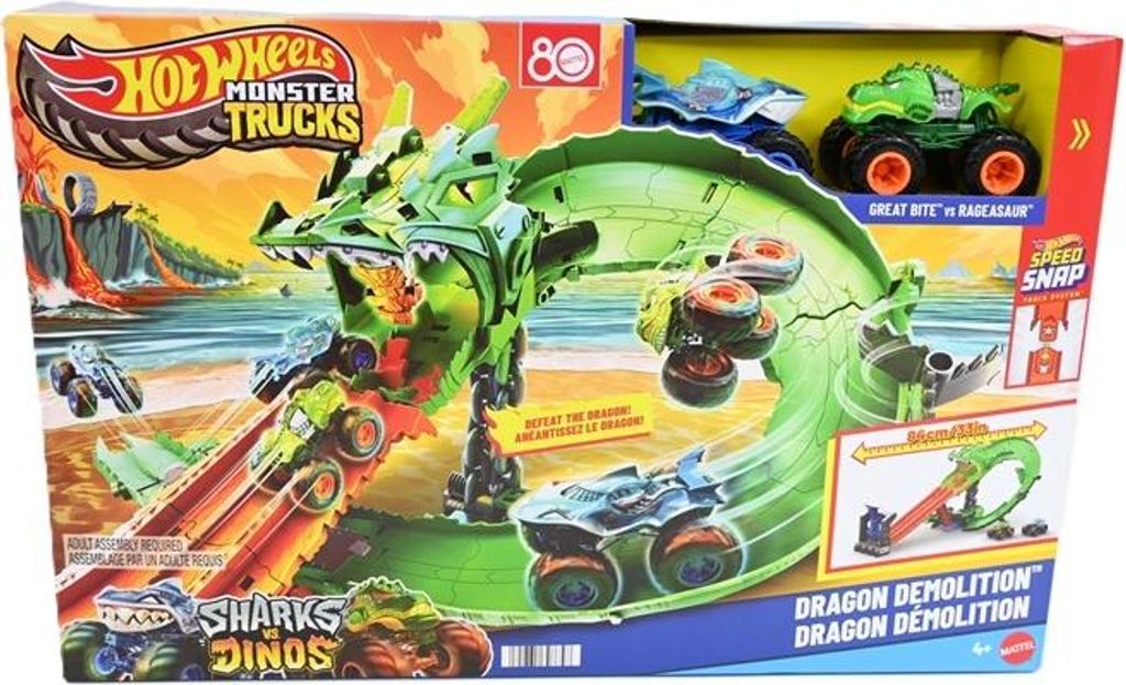 Monster Trucks Sharks vs. Dinos Drachenzerstörungs-Spielset Produktbild 