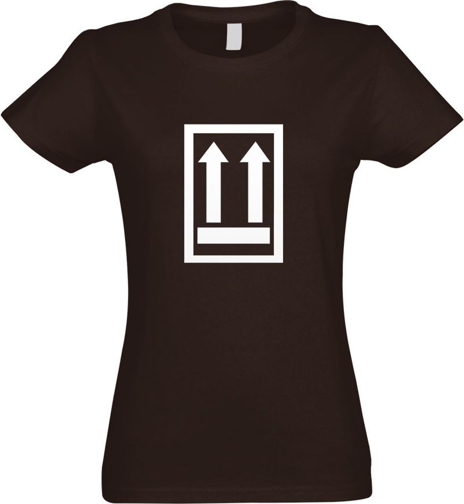 Kiwistar - T-Shirt tailliert - Damen - Chocolate - Nicht stürzen - Oben - mit Motiv Bedruckt - Funshirt Design - Sport - Freizeit - Damen - XXL