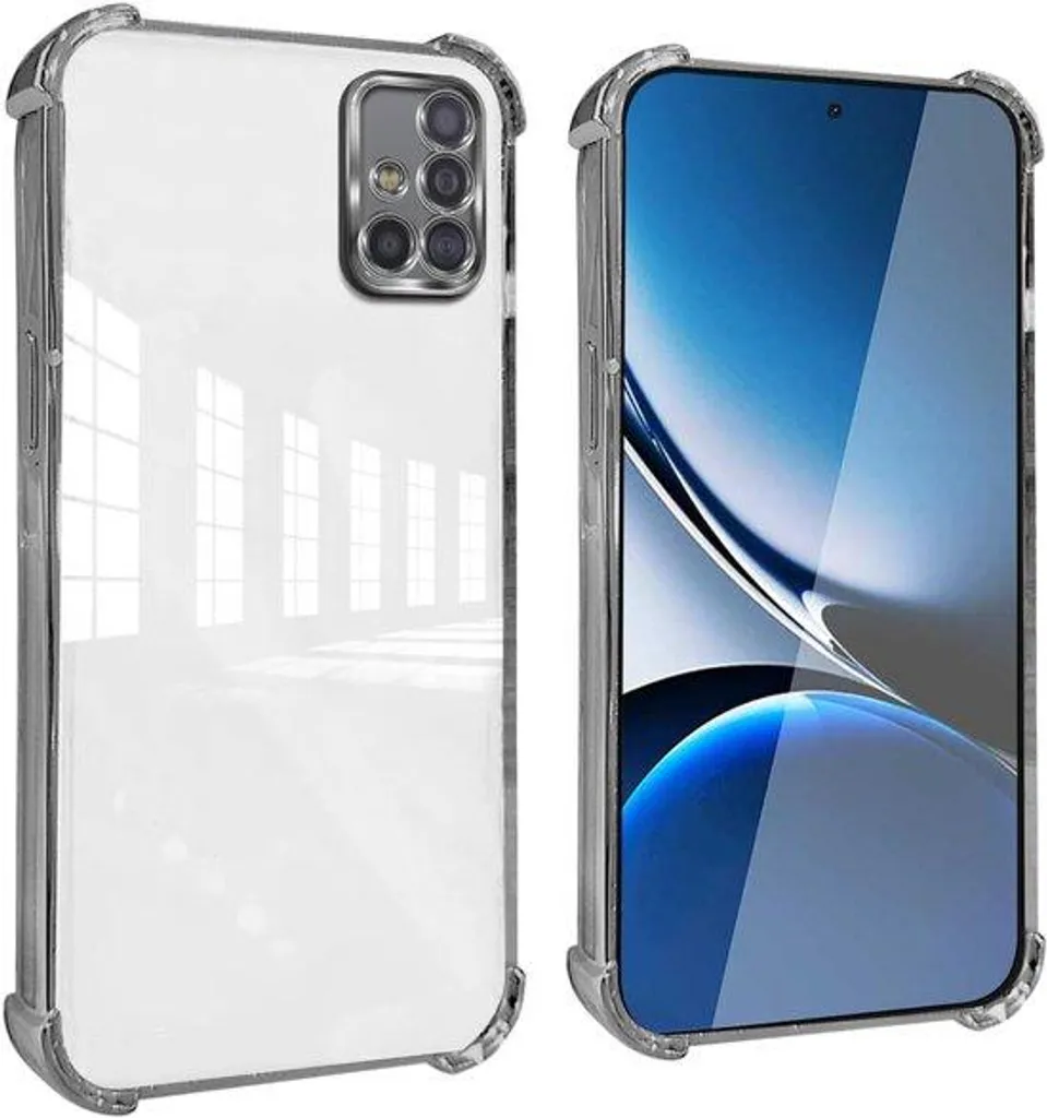 Protection antichoc smartphone en silicone TPU avec bordure argentée