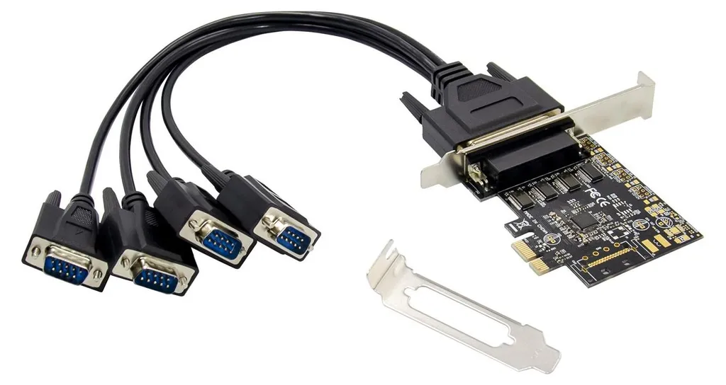 Carte PCIe Conceptronic 4 ports RS232 série pour PC