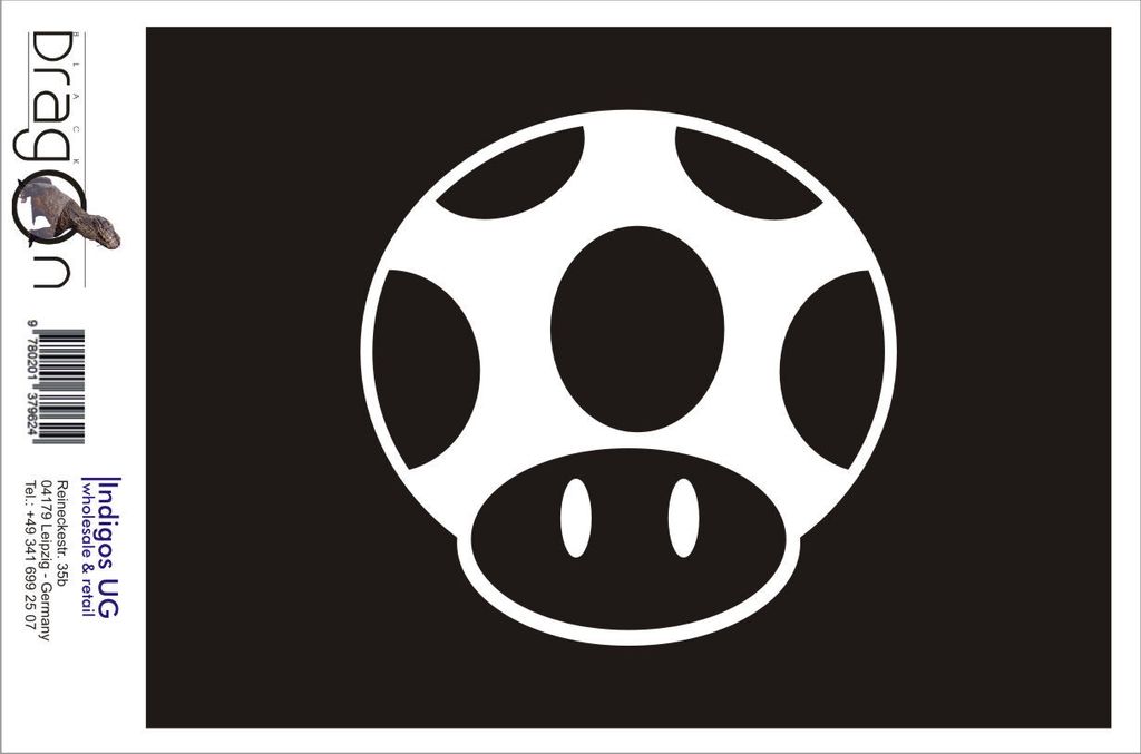 Aufkleber / Autoaufkleber - JDM / Die cut / Auto / OEM - Mushroom - 210x210mm gold - Heckscheibe / Heckscheibenaufkleber