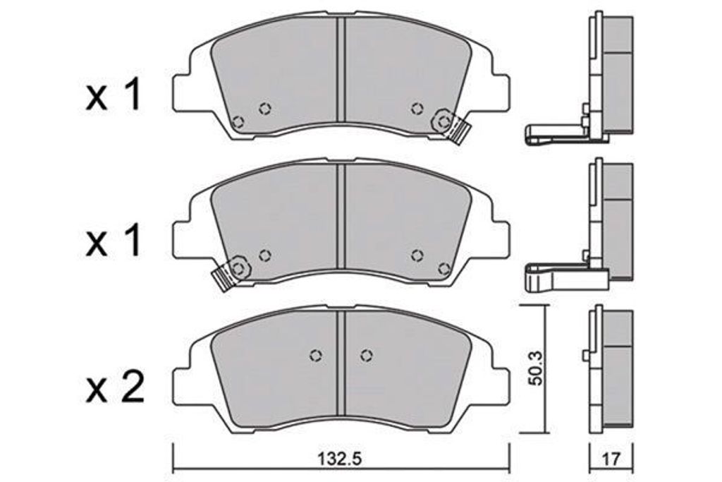 AISIN Bremsbeläge Satz Vorne Bremsklötze für HYUNDAI i10 (PA) BPHY-1013