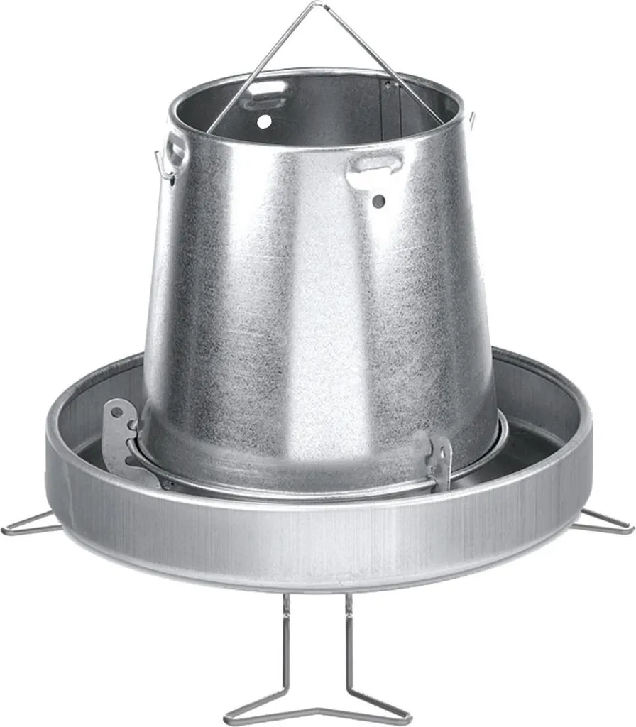 Dites stop au gaspillage de grain : gamelle poule Duvo+ 5 kg galvanisée