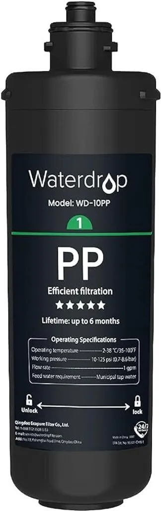 Waterdrop WD-10PP Filtre à Eau sous Évier TSA TSB Système 3 Étapes
