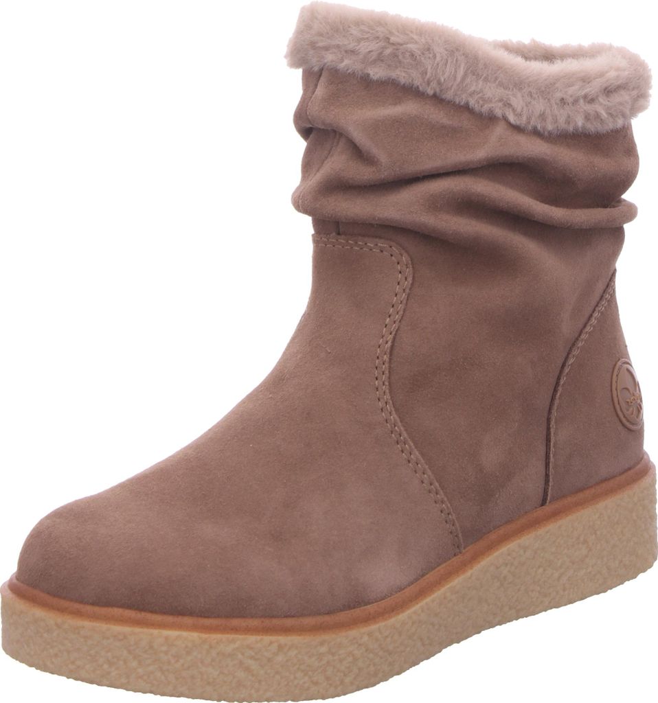 Rieker Damen Stiefelette Leder Raffung dicke Sohle Produktbild 