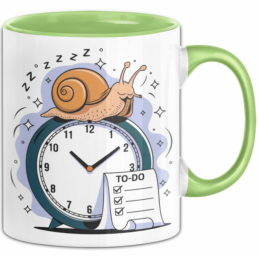 Aufschieber Tasse Geschenk Lustige Geschenkidee Spruch Für Deadline Vermeider (Grün)