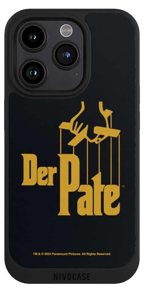 NIVOCASE Handyhülle für Apple iPhone 15 Pro Hülle NIVOpure Case Schwarz Logo Offizielles Lizenzprodukt Der Pate