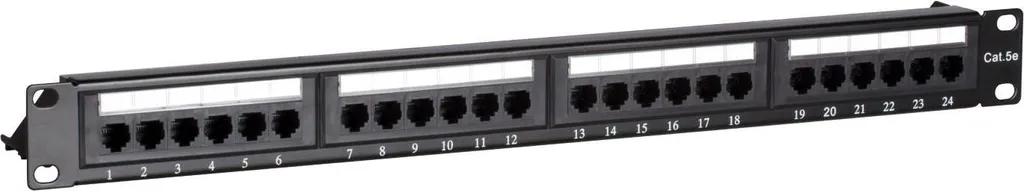 Solution de câblage 24 ports CAT 5e UTP 19" pour éviter les noeuds réseau