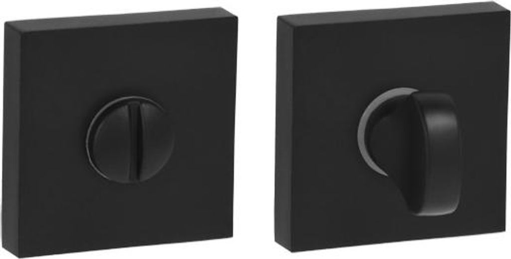 Quadratische Toilettenplatte schwarz für den KUCHINOX AREUS Griff